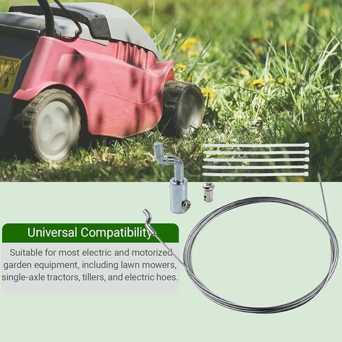 YAMAKATO 1/16 Universal Lawn Mower Throttle Cable Repair Kit with Adjustable Z-Bend Cable End for Brush Cutter Mini Bike Go Kart DIY Lawnmower Cable (1.5mm * 2.5M) in Kuwait