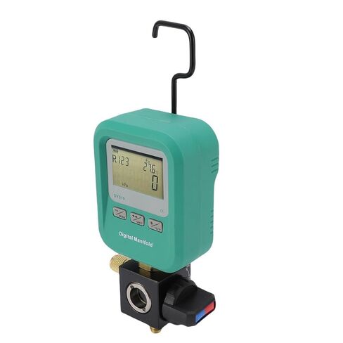 مجموعة عدادات التيار المتردد الرقمية المتعددة HVAC مع قراءة رقمية متعددة الوحدات، مدخل 1/4 بوصة للتبريد، صيانة الشحن، اختبار ضغط الفراغ in Kuwait