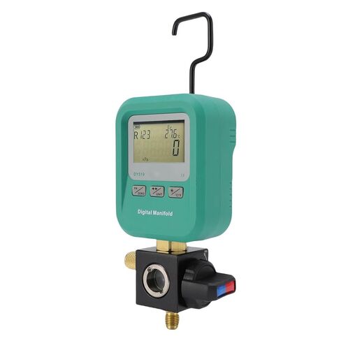 مجموعة عدادات التيار المتردد الرقمية المتعددة HVAC مع قراءة رقمية متعددة الوحدات، مدخل 1/4 بوصة للتبريد، صيانة الشحن، اختبار ضغط الفراغ in Kuwait