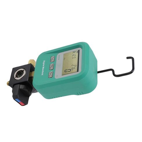 مجموعة عدادات التيار المتردد الرقمية المتعددة HVAC مع قراءة رقمية متعددة الوحدات، مدخل 1/4 بوصة للتبريد، صيانة الشحن، اختبار ضغط الفراغ in Kuwait