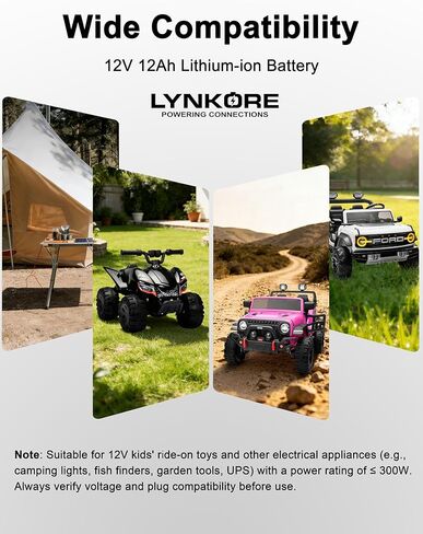 بطارية بديلة 12 فولت 12 أمبير في الساعة متوافقة مع ألعاب الركوب Peg Perego & John Deere، بطارية ليثيوم ملائمة مباشرة لـ Gator XUV والجرار، تتضمن شاحن 12 فولت 2 أمبير in Kuwait