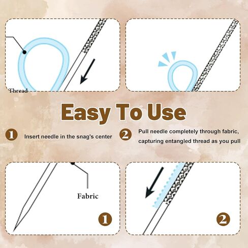 30Pcs Snag Nab It,0.03 x 2.36 in Snag Nab It Tool Needlepoint,Snags Repair Needle with Case, Woven and Knits Sewing Stitching Needles Tools for Knitwear, Woven Fabric, Clothing in Kuwait