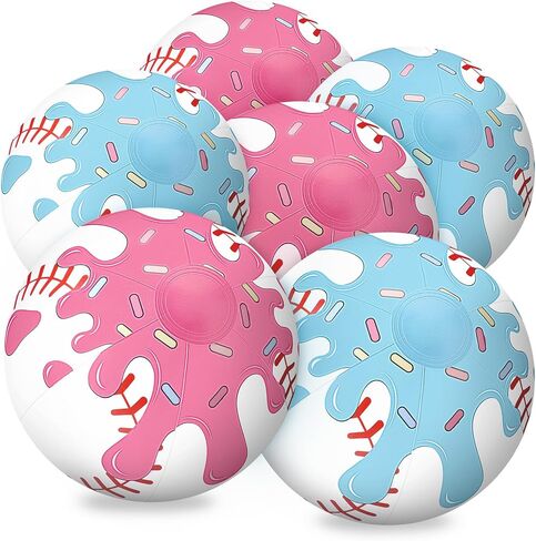 Shappy 6 Pack Ice Cream Drip Inflatable Baseball 16inch Beach Balls Ice Cream Drip Baseball Party Favors for Summer Pool Beach Sports Themed Birthday Party Outdoor Backyard Games in Kuwait