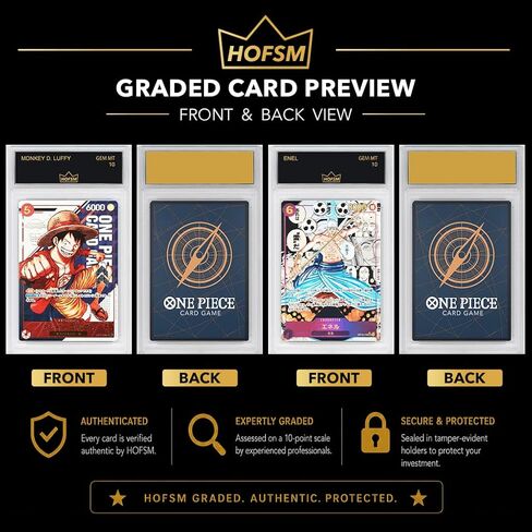 3X One Piece HOFSM 10 Graded Anime Cards Mystery Pack in Kuwait