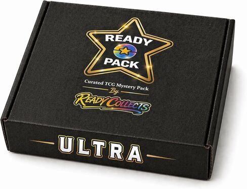 Ready Pack Ultra - حزمة بطاقات تداول متوافقة مع 300 بوكيمون - بطاقتان توضيحيتان نادرتان - 10 بطاقات نادرة للغاية - 100 بطاقة هولو نادرة وبطاقة هولو عكسية - تتضمن حزمتين معززتين من TCG in Kuwait