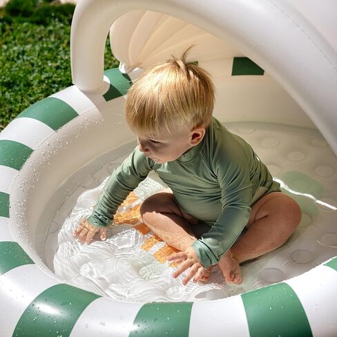 Sunnylife Kids Inflatable Pool, Eli The Elephant, Green, 47.24x41.73x26.77 in, PVC, 100L Capacity in Kuwait
