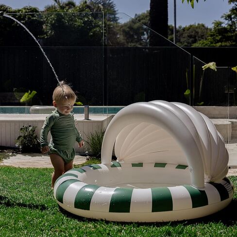 Sunnylife Kids Inflatable Pool, Eli The Elephant, Green, 47.24x41.73x26.77 in, PVC, 100L Capacity in Kuwait