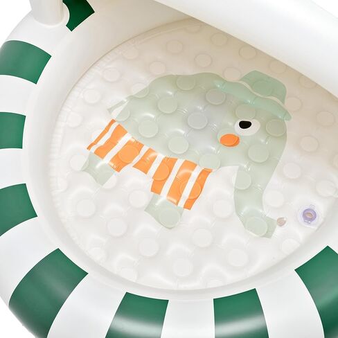 Sunnylife Kids Inflatable Pool, Eli The Elephant, Green, 47.24x41.73x26.77 in, PVC, 100L Capacity in Kuwait