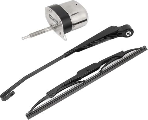 Tbest Universal 12V 105 Degree Rotating Windshield Wiper Motor Kit Electric Arm Set for Tractor Fishing Boat ATV UTV in Kuwait