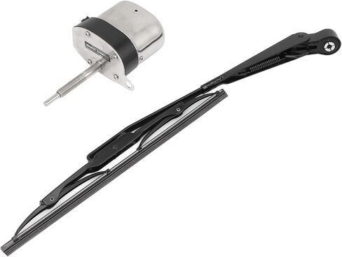 Tbest Universal 12V 105 Degree Rotating Windshield Wiper Motor Kit Electric Arm Set for Tractor Fishing Boat ATV UTV in Kuwait