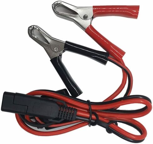 SAE إلى Aligater Clips 2FT شاحن بطارية المشبك تمديد كابل 12V-24V سلك قطع سريع 15A مشبك التمساح لمضخة دراجة نارية بطارية السيارة الألواح الشمسية مع فتيل 15A إضافي in Kuwait