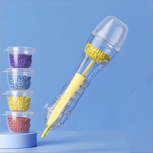 Huacan 2.6mm Fuse Bead Pen, Fuse Beads Dispenser for DIY Decor and Crafts Efficiency Saves Time High Capacity Tool for Perler Beads in Kuwait