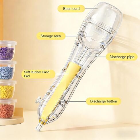 Huacan 2.6mm Fuse Bead Pen, Fuse Beads Dispenser for DIY Decor and Crafts Efficiency Saves Time High Capacity Tool for Perler Beads in Kuwait