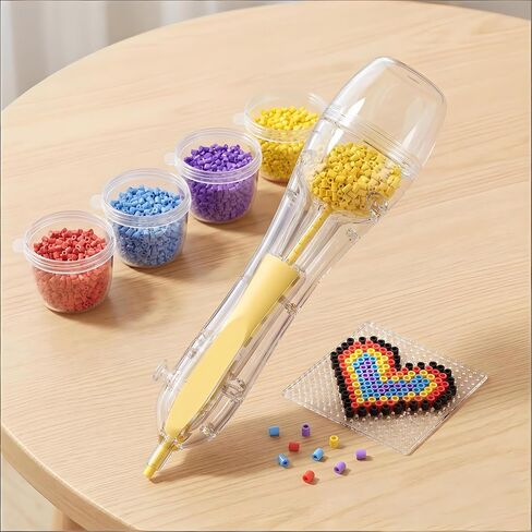 Huacan 2.6mm Fuse Bead Pen, Fuse Beads Dispenser for DIY Decor and Crafts Efficiency Saves Time High Capacity Tool for Perler Beads in Kuwait