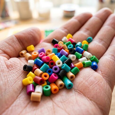 216 Colors 108,000 pcs Perler Beads & Fuse Beads, Pre-Sorted Bulk Set with Storage Cases, 2.6mm Mini Beads for Pixel Art, Keychains, Crafts & Gifts in Kuwait