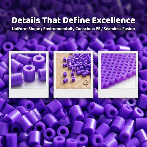 24 Colors 12,000 pcs Perler Beads & Fuse Beads, Pre-Sorted Bulk Set with Storage Cases, 2.6mm Mini Beads for Pixel Art, Keychains, Crafts & Gifts （B2 Color Chart） in Kuwait