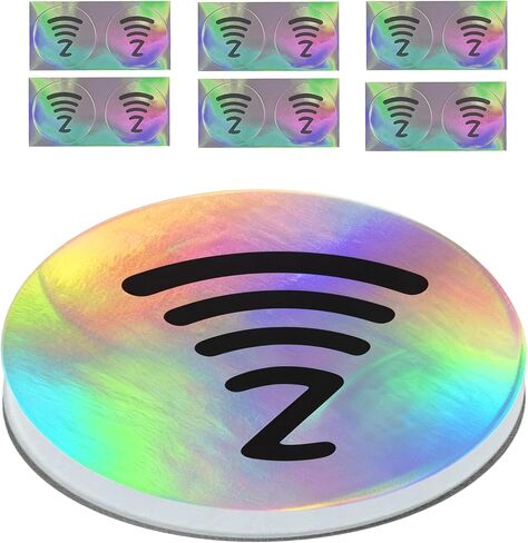 Anti Metal NFC Tags Sticker 25x25mm Programmable NFC Tags NTAG215 Chip NTAG215 Stickers with Laser Waterproof Decal, Works on Metal Surfaces for iPhone, Android, Amiibo, Smart Home 12 Pack DAMILA in Saudi Arabia