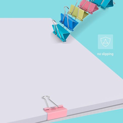 Ufmarine 300 Pcs Binder Clips Assorted Sizes Colored, Extra Large, Large, Medium, Small, XS, Mini, Paper Clips Office Supply in Kuwait