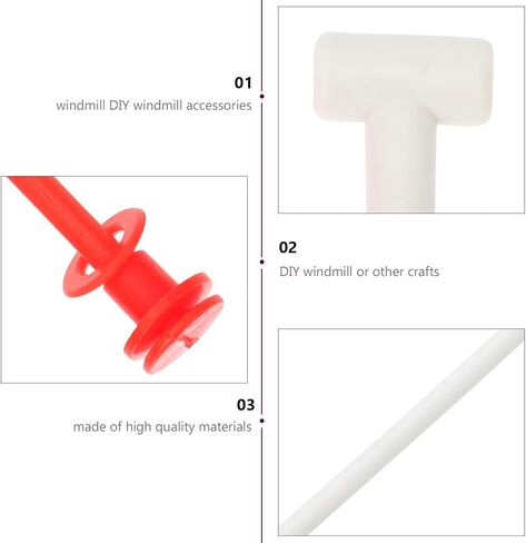 GANAZONO Plastic Pinwheel Pole Accessories 20 Pack Solid Windmill Rods 10.83 Inch DIY Sticks for Garden and Lawn Decoration in Kuwait