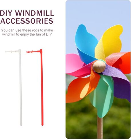 GANAZONO Plastic Pinwheel Pole Accessories 20 Pack Solid Windmill Rods 10.83 Inch DIY Sticks for Garden and Lawn Decoration in Kuwait