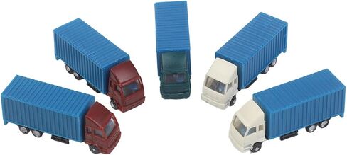 1:150 Scale Miniature Container Truck Model Set 5-Piece N Gauge Diorama Accessory Realistic Detailing Variety Colors Material Approx For Model Railroads Train Layouts Sand Table Landscape Scenery in Kuwait