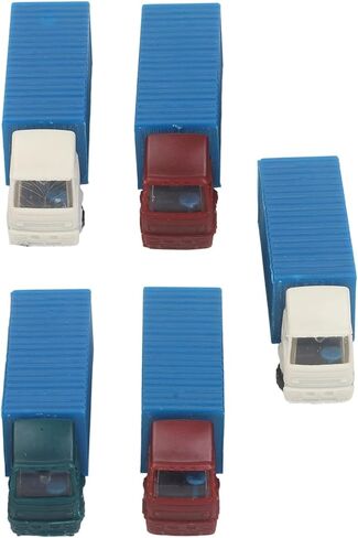 1:150 Scale Miniature Container Truck Model Set 5-Piece N Gauge Diorama Accessory Realistic Detailing Variety Colors Material Approx For Model Railroads Train Layouts Sand Table Landscape Scenery in Kuwait