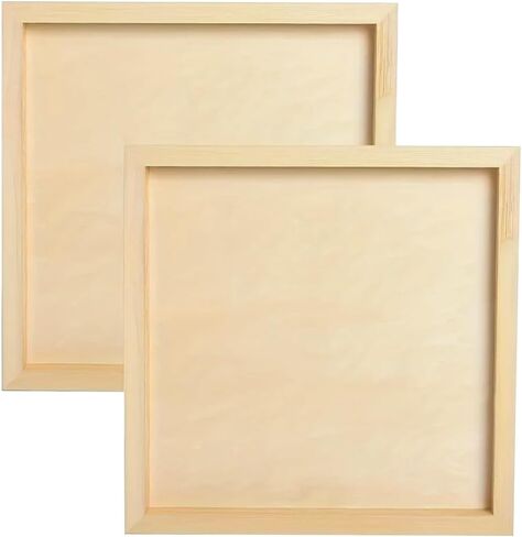 2 قطعة 12x12 بوصة لوح خشبي مربع لوح خشبي إطار الصورة الطين الإبداعية DIY بها بنفسك إطار الصورة الطين اليدوية المجلس in Kuwait
