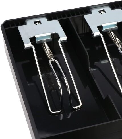Cash Register Drawer, 4 Bill/3 Coin Market Storage Coin Register, Cash Money Tray Replacement Insert Tray Storage Case with Clip for Supermarkets, Shops, Hotels(Metal Clip,12.68x9.65x1.38inch) in Kuwait