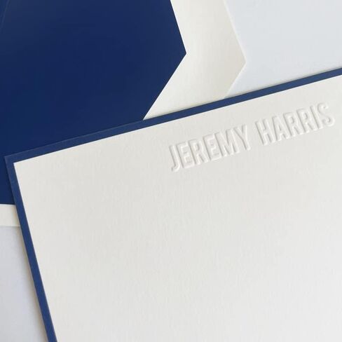 Monte Embossed Flat Cards - Custom Embossed Stationery in Kuwait