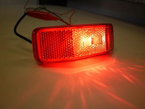 ضوء علامة بديل LED 99 أحمر - 2 مصابيح LED عالية الطاقة، نمط مسمار مركزي 3 بوصات - للمركبات الترفيهية والمقطورة والشاحنة - استبدال مباشر للمتوهجة رقم 225 - عمر طويل، سحب منخفض (فردي) ﻿ in Kuwait