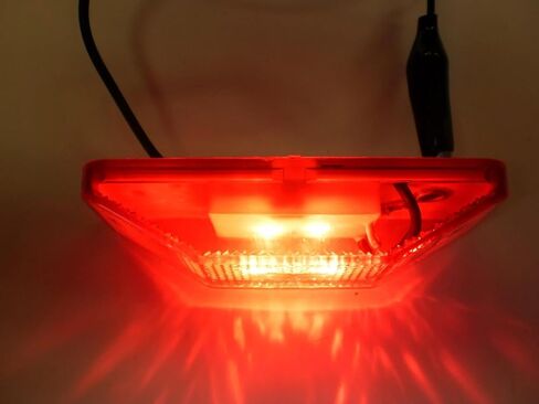 ضوء علامة بديل LED 99 أحمر - 2 مصابيح LED عالية الطاقة، نمط مسمار مركزي 3 بوصات - للمركبات الترفيهية والمقطورة والشاحنة - استبدال مباشر للمتوهجة رقم 225 - عمر طويل، سحب منخفض (فردي) ﻿ in Kuwait