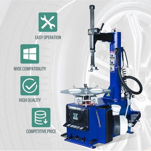 XK-950 Tire Changer Machine 110V Voltage 2.0 Horsepower Single Machine Rim Clamp with Air Bead Blaster Function and 12 Month Parts Replacement in Kuwait