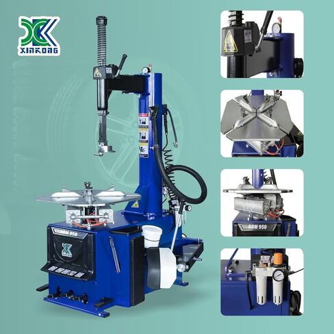 XK-950 Tire Changer Machine 110V Voltage 2.0 Horsepower Single Machine Rim Clamp with Air Bead Blaster Function and 12 Month Parts Replacement in Kuwait