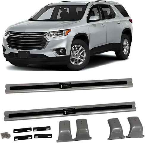 Roof Rack Cross Bars Fits for Chevrolet Traverse 2018-2023 Crossbars Kayak Bike Luggage Aluminum 200LBS Sivler in Kuwait