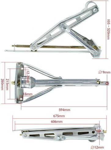 C Style Jack RV Trailer Stabilizing Stands with 1 Hand Handle Caravan Parking Legs Camping Stabilizer Accessory in Kuwait