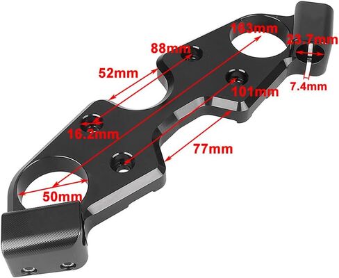 Lirun Motorcycle Lowering Triple Tree Front End Upper Top Clamp For Suzuki GSXR 1300 Hayabusa 2008-2020, Black in Kuwait