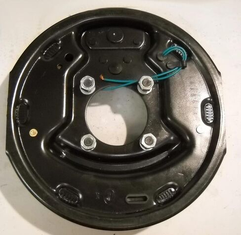 5x4.75" Brake Drum & 10" Electric Backing Plate – Right Side – For 3,500 lb Axle, #84 Spindle – Includes L68149/L44649 Bearings, 10-19 Seal, Dust Cap, Lug Nuts in Kuwait