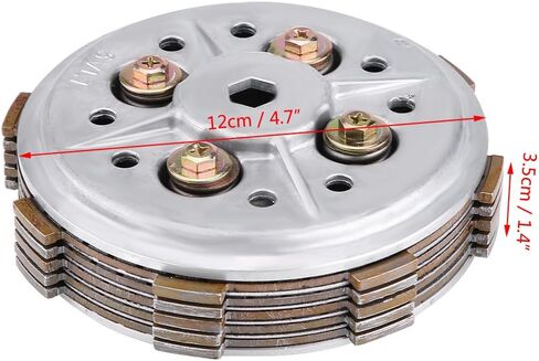 Aramox Motorcycle Clutch Plate, Motorcycle Clutch Disc Pressure Plate Assembly Parts Replacement for YBR125 YBR 125 in Kuwait