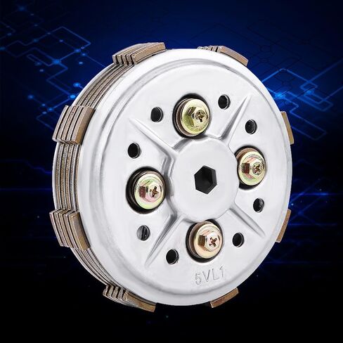 Aramox Motorcycle Clutch Plate, Motorcycle Clutch Disc Pressure Plate Assembly Parts Replacement for YBR125 YBR 125 in Kuwait