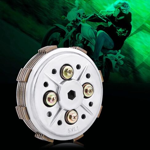 Aramox Motorcycle Clutch Plate, Motorcycle Clutch Disc Pressure Plate Assembly Parts Replacement for YBR125 YBR 125 in Kuwait