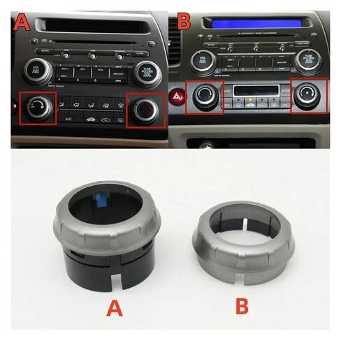 Car Air Conditioning Button 2PCS Car Air Conditioner Temperature Control A/C Panel Switch Button Cover Trim Knob Fit for Honda Fit for Civic 2006-2011 Functional(2PCS A) in Kuwait