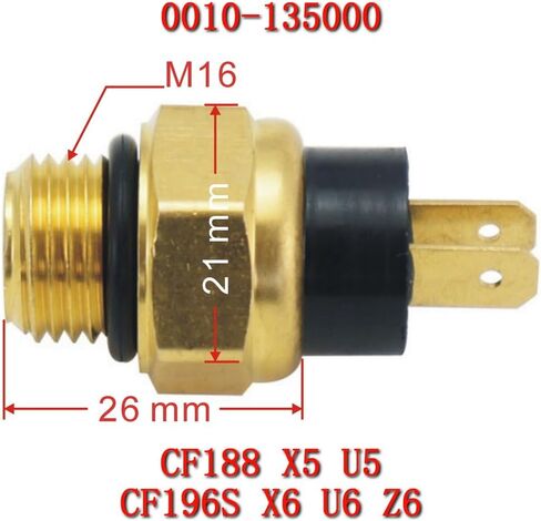 مفتاح حراري متوافق مع نماذج U6 CF500 CF600 CF625 X6 Z6 CF625-B CF625-C CF625-3 يستبدل 0010-135000 in Kuwait