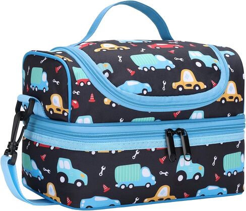 Kasqo Lunch Box Bag for Kids, Insulated Mini Cooler Bag Kids Lunch Tote with Dual Compartments, Blue Astronaut in Saudi Arabia