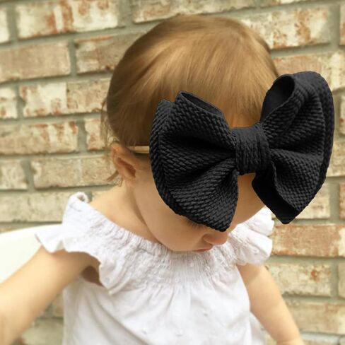 Mwfus Nylon Headbands Hairbands, Baby Girls Hair Bow Elastics Child Hairbands Hair Accessories for Baby Girls Newborn Infant Toddlers Kids in Saudi Arabia