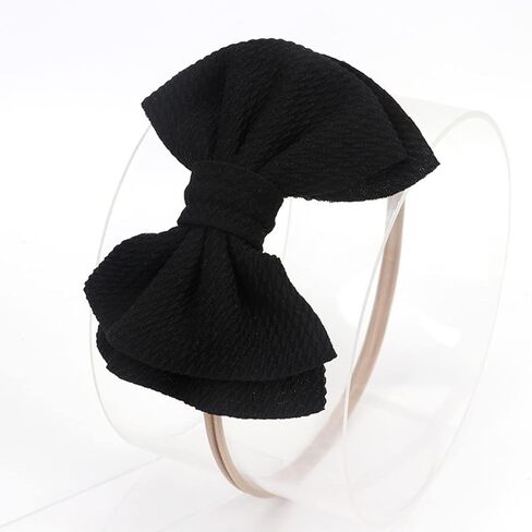 Mwfus Nylon Headbands Hairbands, Baby Girls Hair Bow Elastics Child Hairbands Hair Accessories for Baby Girls Newborn Infant Toddlers Kids in Saudi Arabia