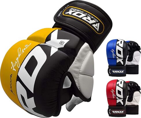 قفازات RDX MMA للتدريب على الفنون القتالية والسجال، قفازات للتصارع، الكيك بوكسينغ، الملاكمة التايلاندية، كيس اللكم والقفص القتالي للرجال والنساء للاستخدام في صالة الألعاب الرياضية المنزلية in Saudi Arabia