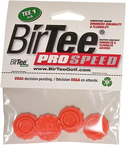 Pro Golf Tees - Size #1 (1/4") Individual Size Packs - 4 Tees Per Pack. Winter/Mat/Simulator Tees in Kuwait