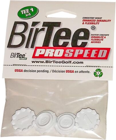 Pro Golf Tees - Size #1 (1/4") Individual Size Packs - 4 Tees Per Pack. Winter/Mat/Simulator Tees in Kuwait