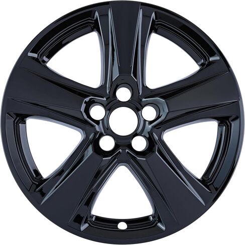 18" Gloss Black Wheel Skin Set Made for Toyota Highlander LE (2020-2025) | Durable ABS Plastic Cover Hubcap | Fits Directly Over OEM Wheel in Saudi Arabia
