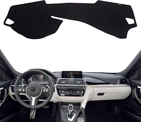 KEYOOG Dashboard Cover Dash Mat Fit for (Body Code:F30 F32 F33) 2018-2014 B-MW 3/4 Series 320i 328i 330e M3 428i 435i 430i (W/o HUD),Car Dash Board Mat Anti-Glare Carpet,Non-Slip Pad (Black) in Saudi Arabia